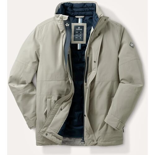 Walbusch Aquastop Wetterjacke, normale Größen#untersetzte Größen, Farbe Beige, 58, garantiert wasser- und winddicht mit Sorona-Wattierung Herren