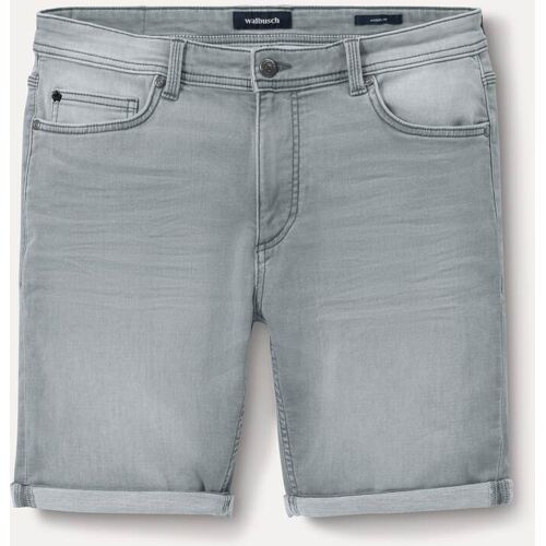 Walbusch Jogger-Jeans Shorts, Modern Fit#normale Größen#untersetzte Größen, Farbe Grau, 26, superelastischer Denim in 18 (!) Größen erhältlich Herren