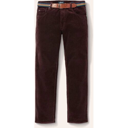 Walbusch Gürtel-Cord Five-Pocket, Regular Fit#normale Größen#schlanke Größen#untersetzte Größen, Farbe Rot, 50, inklusive Gürtel elastisch und bequem Herren