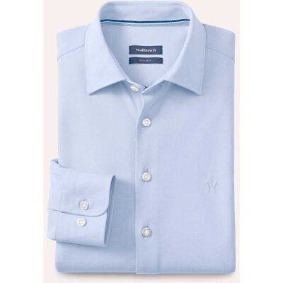 Walbusch Comfort-Pique Hemd, Regular Fit#noch offen: Größenlauf, Farbe Blau, 45/46, weich und elastisch mit Kent-Kragen Herren Walbusch Comfort-Pique Hemd, Regular Fit#noch offen: Größenlauf, Farbe Blau, 45/46, weich und elastisch mit Kent-Kragen Herren