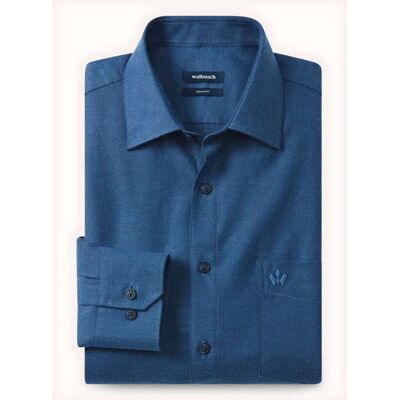 Walbusch Soft-Flanell-Hemd, Comfort Fit, Farbe Blau, 47/48, softer Baumwoll-Flanell Kent-Kragen Herren Walbusch Soft-Flanell-Hemd, Comfort Fit, Farbe Blau, 47/48, softer Baumwoll-Flanell Kent-Kragen Herren