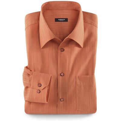 Walbusch Extraglatt-Hemd Tropical, Comfort Fit, Farbe Orange, 45/46, reine, bügelfreie Baumwolle aus Flammengarnen Herren Walbusch Extraglatt-Hemd Tropical, Comfort Fit, Farbe Orange, 45/46, reine, bügelfreie Baumwolle aus Flammengarnen Herren