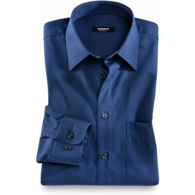 Walbusch Extraglatt-Hemd Kent-Kragen, Comfort Fit, Farbe Blau, 40, reine, bügelfreie Baumwolle Kent-Kragen Herren Walbusch Extraglatt-Hemd Kent-Kragen, Comfort Fit, Farbe Blau, 40, reine, bügelfreie Baumwolle Kent-Kragen Herren