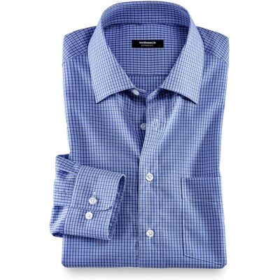 Walbusch Extraglatt-Hemd Kent-Kragen, Regular Fit, Farbe Blau, 45/46, reine, bügelfreie Baumwolle Kent-Kragen Herren Walbusch Extraglatt-Hemd Kent-Kragen, Regular Fit, Farbe Blau, 45/46, reine, bügelfreie Baumwolle Kent-Kragen Herren