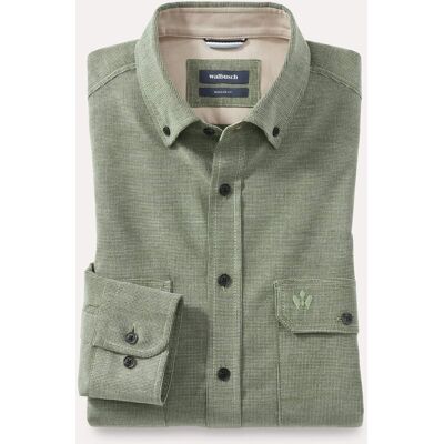 Walbusch Soft-Cord Overshirt, Regular Fit#noch offen: Größenlauf, Farbe Grün, 45/46, aus reiner Baumwolle Kent-Kragen Button-down Herren Walbusch Soft-Cord Overshirt, Regular Fit#noch offen: Größenlauf, Farbe Grün, 45/46, aus reiner Baumwolle Kent-Kragen Button-down Herren