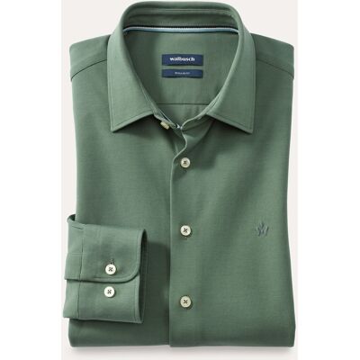 Walbusch Comfort-Pique Hemd, Regular Fit#noch offen: Größenlauf, Farbe Grün, 45/46, weich und elastisch mit Kent-Kragen Herren Walbusch Comfort-Pique Hemd, Regular Fit#noch offen: Größenlauf, Farbe Grün, 45/46, weich und elastisch mit Kent-Kragen Herren