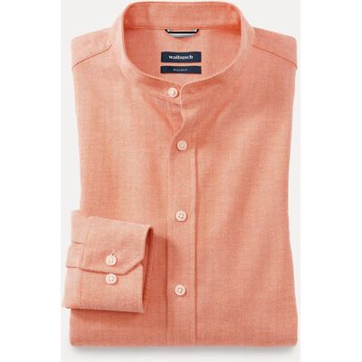 Walbusch Flanell Stehkragen-Hemd, Regular Fit#noch offen: Größenlauf, Farbe Orange, 45/46, weich angeraute Baumwolle mit Stehkragen Herren Walbusch Flanell Stehkragen-Hemd, Regular Fit#noch offen: Größenlauf, Farbe Orange, 45/46, weich angeraute Baumwolle mit Stehkragen Herren