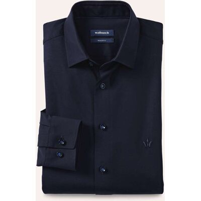 Walbusch Performance-Hemd, Regular Fit#noch offen: Größenlauf, Farbe Blau, 45/46, hochwertiger Jersey Kent-Kragen Herren Walbusch Performance-Hemd, Regular Fit#noch offen: Größenlauf, Farbe Blau, 45/46, hochwertiger Jersey Kent-Kragen Herren