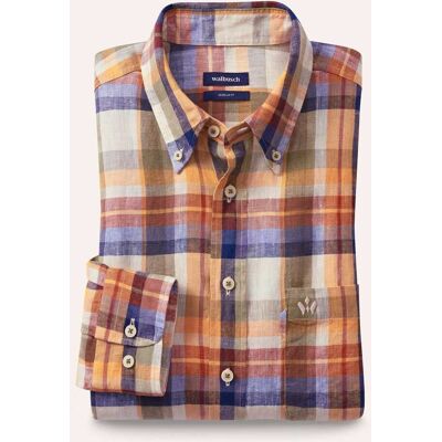 Walbusch Pures Leinen Hemd, Regular Fit#noch offen: Größenlauf, Farbe Orange, 45/46, 100% Leinen Kent-Kragen Button-down Herren Walbusch Pures Leinen Hemd, Regular Fit#noch offen: Größenlauf, Farbe Orange, 45/46, 100% Leinen Kent-Kragen Button-down Herren
