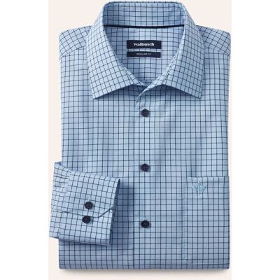 Walbusch Extraglatt-Hemd, Regular Fit#noch offen: Größenlauf, Farbe Blau, 47/48, bügelfreie Baumwolle Relax-Kragen ohne Knopf Herren Walbusch Extraglatt-Hemd, Regular Fit#noch offen: Größenlauf, Farbe Blau, 47/48, bügelfreie Baumwolle Relax-Kragen ohne Knopf Herren