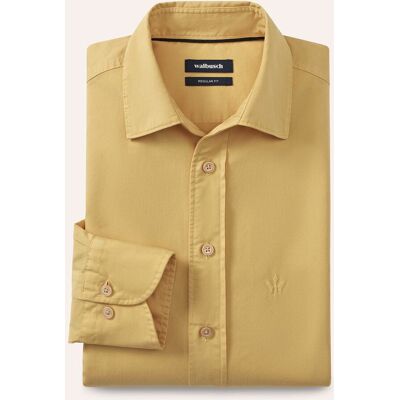 Walbusch Überfärber-Hemd, Regular Fit#noch offen: Größenlauf, Farbe Gelb, 47/48, softer Baumwoll-Twill Relax-Kragen mit verdecktem Button-down Herren Walbusch Überfärber-Hemd, Regular Fit#noch offen: Größenlauf, Farbe Gelb, 47/48, softer Baumwoll-Twill Relax-Kragen mit verdecktem Button-down Herren