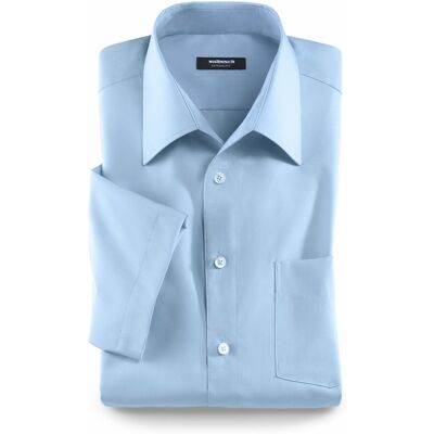 Walbusch Bügelfreies Hemd mit Relax-Kragen, Regular Fit, Farbe Blau, 42, reine, bügelfreie Baumwolle Relax-Kragen ohne Knopf Herren Walbusch Bügelfreies Hemd mit Relax-Kragen, Regular Fit, Farbe Blau, 42, reine, bügelfreie Baumwolle Relax-Kragen ohne Knopf Herren