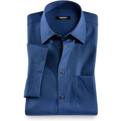 Walbusch Extraglatt-Hemd Kent-Kragen, Comfort Fit, Farbe Blau, 45/46, reine, bügelfreie Baumwolle Kent-Kragen Herren Walbusch Extraglatt-Hemd Kent-Kragen, Comfort Fit, Farbe Blau, 45/46, reine, bügelfreie Baumwolle Kent-Kragen Herren