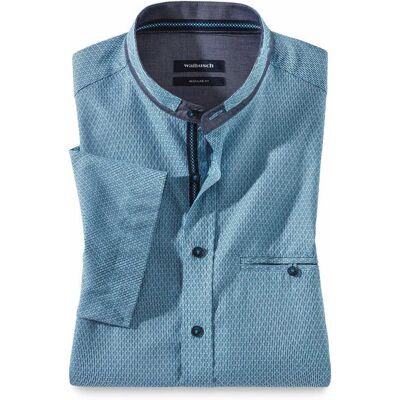 Walbusch Kurzarm Struktur-Hemd, Regular Fit#noch offen: Größenlauf, Farbe Blau, 45/46, moderner Stehkragen klimatisierendes Gewebe Herren Walbusch Kurzarm Struktur-Hemd, Regular Fit#noch offen: Größenlauf, Farbe Blau, 45/46, moderner Stehkragen klimatisierendes Gewebe Herren