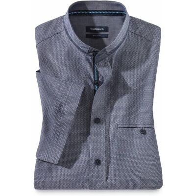 Walbusch Kurzarm Struktur-Hemd, Regular Fit#noch offen: Größenlauf, Farbe Blau, 43/44, moderner Stehkragen klimatisierendes Gewebe Herren Walbusch Kurzarm Struktur-Hemd, Regular Fit#noch offen: Größenlauf, Farbe Blau, 43/44, moderner Stehkragen klimatisierendes Gewebe Herren