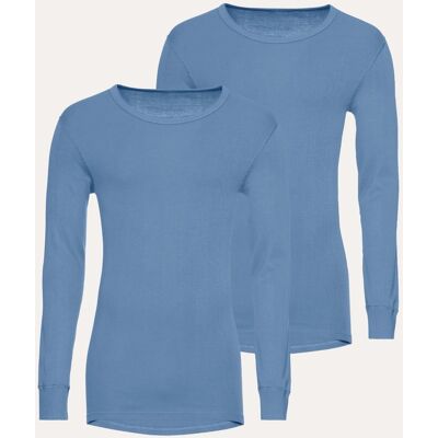 Walbusch Thermo-Langarmshirt 2er-Pack, noch offen: Filter Passform#normale Größen, Farbe Blau, 6(L), reine Baumwolle Thermo-Effekt Herren Walbusch Thermo-Langarmshirt 2er-Pack, noch offen: Filter Passform#normale Größen, Farbe Blau, 6(L), reine Baumwolle Thermo-Effekt Herren