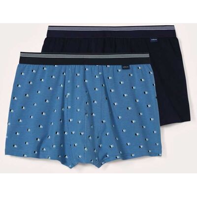 Walbusch Pants Dessin Duo 2er Pack, nicht notwendig#normale Größen, Farbe Blau, 7(XL), feiner Baumwoll-Single-Jersey komfortabel dank Stretch Herren Walbusch Pants Dessin Duo 2er Pack, nicht notwendig#normale Größen, Farbe Blau, 7(XL), feiner Baumwoll-Single-Jersey komfortabel dank Stretch Herren