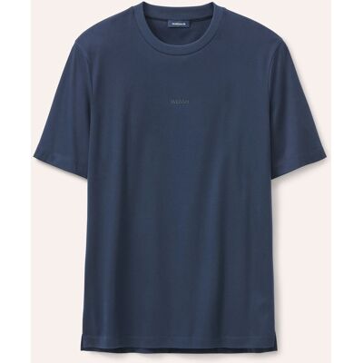 Walbusch T-Shirt aus Baumwolle, normale Größen, Farbe Blau, 50, merzerisierte Baumwolle besonders weich Herren Walbusch T-Shirt aus Baumwolle, normale Größen, Farbe Blau, 50, merzerisierte Baumwolle besonders weich Herren