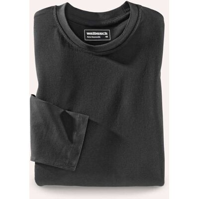 Walbusch Langarm-Shirt Rundhalsausschnitt, , Farbe Schwarz, 62/64, reine weiche Baumwolle bequem und formstabil Herren Walbusch Langarm-Shirt Rundhalsausschnitt, , Farbe Schwarz, 62/64, reine weiche Baumwolle bequem und formstabil Herren