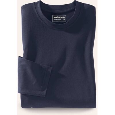 Walbusch Langarm-Shirt Rundhalsausschnitt, , Farbe Blau, 58/60, reine weiche Baumwolle bequem und formstabil Herren Walbusch Langarm-Shirt Rundhalsausschnitt, , Farbe Blau, 58/60, reine weiche Baumwolle bequem und formstabil Herren