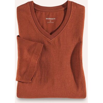 Walbusch T-Shirt V-Ausschnitt, nicht notwendig, Farbe Orange, 58/60, supergekämmte Baumwolle formbeständig Herren Walbusch T-Shirt V-Ausschnitt, nicht notwendig, Farbe Orange, 58/60, supergekämmte Baumwolle formbeständig Herren