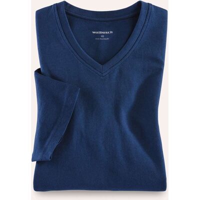 Walbusch T-Shirt V-Ausschnitt, nicht notwendig, Farbe Blau, 50, supergekämmte Baumwolle formbeständig Herren Walbusch T-Shirt V-Ausschnitt, nicht notwendig, Farbe Blau, 50, supergekämmte Baumwolle formbeständig Herren