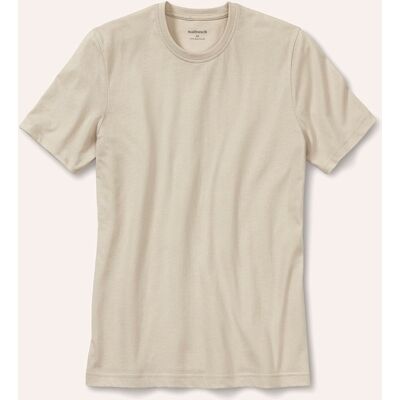 Walbusch T-Shirt Rundhalsausschnitt, , Farbe Beige, 52, reine Baumwolle atmungsaktiv Herren Walbusch T-Shirt Rundhalsausschnitt, , Farbe Beige, 52, reine Baumwolle atmungsaktiv Herren