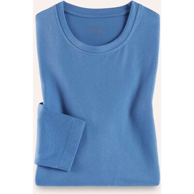 Walbusch Langarm-Shirt Rundhalsausschnitt, , Farbe Blau, 62/64, reine weiche Baumwolle bequem und formstabil Herren Walbusch Langarm-Shirt Rundhalsausschnitt, , Farbe Blau, 62/64, reine weiche Baumwolle bequem und formstabil Herren