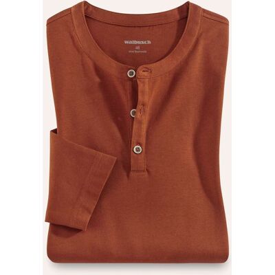 Walbusch Henley-Shirt, , Farbe Orange, 54, hautsympathisch dank Baumwolle Serafino-Ausschnitt Herren Walbusch Henley-Shirt, , Farbe Orange, 54, hautsympathisch dank Baumwolle Serafino-Ausschnitt Herren