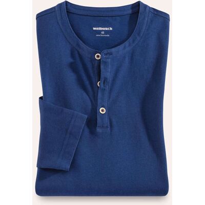 Walbusch Henley-Shirt, , Farbe Blau, 54, hautsympathisch dank Baumwolle Serafino-Ausschnitt Herren Walbusch Henley-Shirt, , Farbe Blau, 54, hautsympathisch dank Baumwolle Serafino-Ausschnitt Herren