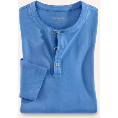 Walbusch Henley-Shirt, , Farbe Blau, 54, hautsympathisch dank Baumwolle Serafino-Ausschnitt Herren Walbusch Henley-Shirt, , Farbe Blau, 54, hautsympathisch dank Baumwolle Serafino-Ausschnitt Herren