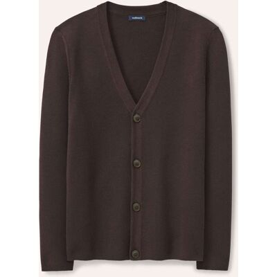 Walbusch Milano Cardigan mit Baumwolle, noch offen: Größenlauf, Farbe Braun, 54, elastische Baumwollmischung moderner Milano Strick Herren Walbusch Milano Cardigan mit Baumwolle, noch offen: Größenlauf, Farbe Braun, 54, elastische Baumwollmischung moderner Milano Strick Herren