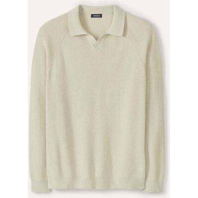 Walbusch Gerippter Polopullover, normale Größen, Farbe Beige, 56, weiche Baumwolle sportlicher Patentstrick Herren Walbusch Gerippter Polopullover, normale Größen, Farbe Beige, 56, weiche Baumwolle sportlicher Patentstrick Herren