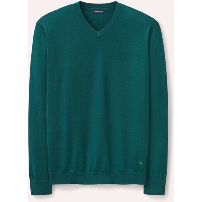 Walbusch V-Pullover Merino Extrafein, noch offen: Größenlauf, Farbe Grün, 54, reine, extrafeine Merinowolle temperaturausgleichend Herren Walbusch V-Pullover Merino Extrafein, noch offen: Größenlauf, Farbe Grün, 54, reine, extrafeine Merinowolle temperaturausgleichend Herren