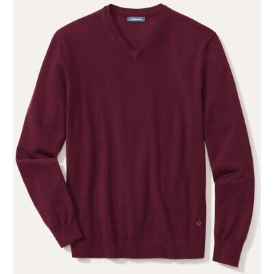 Walbusch V-Pullover Merino Extrafein, , Farbe Rot, 62/64, reine, extrafeine Merinowolle temperaturausgleichend Herren Walbusch V-Pullover Merino Extrafein, , Farbe Rot, 62/64, reine, extrafeine Merinowolle temperaturausgleichend Herren