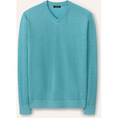 Walbusch V-Pullover Merino Extrafein, , Farbe Grün, 56, reine, extrafeine Merinowolle temperaturausgleichend Herren Walbusch V-Pullover Merino Extrafein, , Farbe Grün, 56, reine, extrafeine Merinowolle temperaturausgleichend Herren