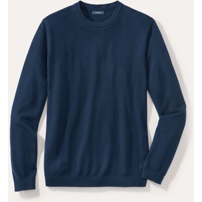 Walbusch Rundhals-Pullover Merino Extrafein, , Farbe Blau, 54, reine, extrafeine Merinowolle temperaturausgleichend Herren Walbusch Rundhals-Pullover Merino Extrafein, , Farbe Blau, 54, reine, extrafeine Merinowolle temperaturausgleichend Herren