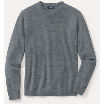 Walbusch Rundhals-Pullover Merino Extrafein, , Farbe Grau, 48, reine, extrafeine Merinowolle temperaturausgleichend Herren Walbusch Rundhals-Pullover Merino Extrafein, , Farbe Grau, 48, reine, extrafeine Merinowolle temperaturausgleichend Herren