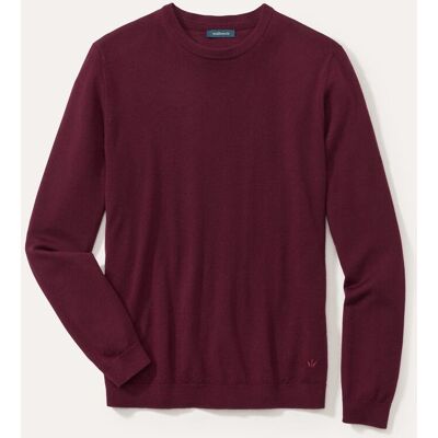 Walbusch Rundhals-Pullover Merino Extrafein, , Farbe Rot, 54, reine, extrafeine Merinowolle temperaturausgleichend Herren Walbusch Rundhals-Pullover Merino Extrafein, , Farbe Rot, 54, reine, extrafeine Merinowolle temperaturausgleichend Herren