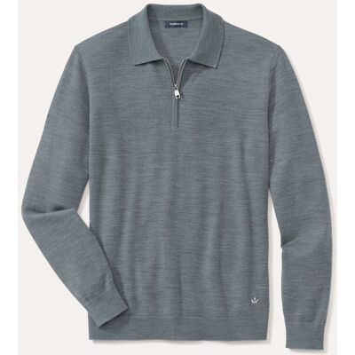 Walbusch Polo-Pullover Merino Extrafein, , Farbe Grau, 54, reine, extrafeine Merinowolle temperaturausgleichend Herren Walbusch Polo-Pullover Merino Extrafein, , Farbe Grau, 54, reine, extrafeine Merinowolle temperaturausgleichend Herren