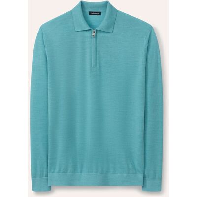 Walbusch Polo-Pullover Merino Extrafein, , Farbe Grün, 52, reine, extrafeine Merinowolle temperaturausgleichend Herren Walbusch Polo-Pullover Merino Extrafein, , Farbe Grün, 52, reine, extrafeine Merinowolle temperaturausgleichend Herren