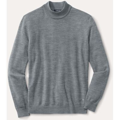 Walbusch Stehbund-Pullover Merino Extrafein, , Farbe Grau, 54, reine, extrafeine Merinowolle temperaturausgleichend Herren Walbusch Stehbund-Pullover Merino Extrafein, , Farbe Grau, 54, reine, extrafeine Merinowolle temperaturausgleichend Herren