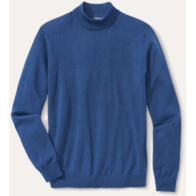 Walbusch Stehbund-Pullover Merino Extrafein, , Farbe Blau, 50, reine, extrafeine Merinowolle temperaturausgleichend Herren Walbusch Stehbund-Pullover Merino Extrafein, , Farbe Blau, 50, reine, extrafeine Merinowolle temperaturausgleichend Herren