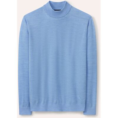 Walbusch Stehbund-Pullover Merino Extrafein, noch offen: Größenlauf, Farbe Blau, 58/60, reine, extrafeine Merinowolle temperaturausgleichend Herren Walbusch Stehbund-Pullover Merino Extrafein, noch offen: Größenlauf, Farbe Blau, 58/60, reine, extrafeine Merinowolle temperaturausgleichend Herren