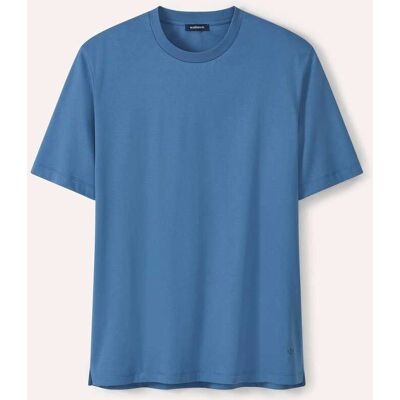 Walbusch Premium T-Shirt, normale Größen, Farbe Blau, 48, mercerisiertes Baumwollgarn seidiger Griff Herren Walbusch Premium T-Shirt, normale Größen, Farbe Blau, 48, mercerisiertes Baumwollgarn seidiger Griff Herren