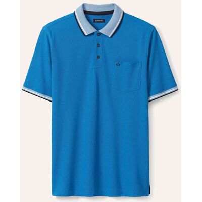 Walbusch Pique-Polo Hitzefrei, noch offen: Größenlauf, Farbe Blau, 52, Polo zum Vorteilspreis reine Baumwolle Herren Walbusch Pique-Polo Hitzefrei, noch offen: Größenlauf, Farbe Blau, 52, Polo zum Vorteilspreis reine Baumwolle Herren