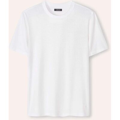 Walbusch T-Shirt mit Leinen, normale Größen, Farbe Weiß, 52, hochwertige Leinenmischung kühl und atmungsaktiv Herren Walbusch T-Shirt mit Leinen, normale Größen, Farbe Weiß, 52, hochwertige Leinenmischung kühl und atmungsaktiv Herren
