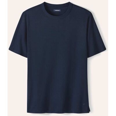 Walbusch T-Shirt mit Leinen, normale Größen, Farbe Blau, 50, hochwertige Leinenmischung kühl und atmungsaktiv Herren Walbusch T-Shirt mit Leinen, normale Größen, Farbe Blau, 50, hochwertige Leinenmischung kühl und atmungsaktiv Herren