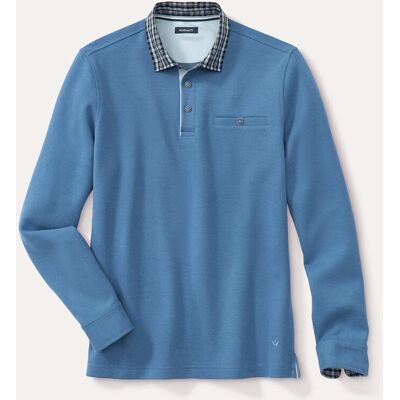 Walbusch Hemdpullover 2.0, noch offen: Größenlauf, Farbe Blau, 54, extra weich verstellbare Hemden-Manschette Herren Walbusch Hemdpullover 2.0, noch offen: Größenlauf, Farbe Blau, 54, extra weich verstellbare Hemden-Manschette Herren