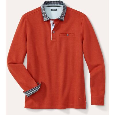 Walbusch Hemdpullover 2.0, noch offen: Größenlauf, Farbe Orange, 58/60, extra weich verstellbare Hemden-Manschette Herren Walbusch Hemdpullover 2.0, noch offen: Größenlauf, Farbe Orange, 58/60, extra weich verstellbare Hemden-Manschette Herren